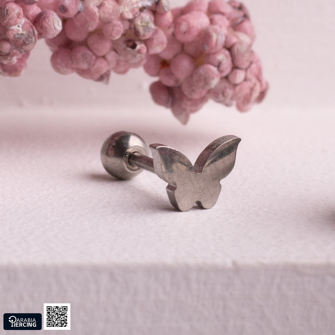 Plain Silver Ballback Earrings