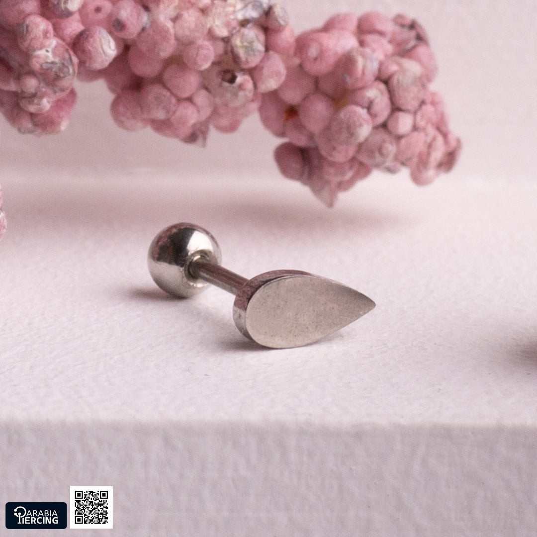 Plain Silver Ballback Earrings