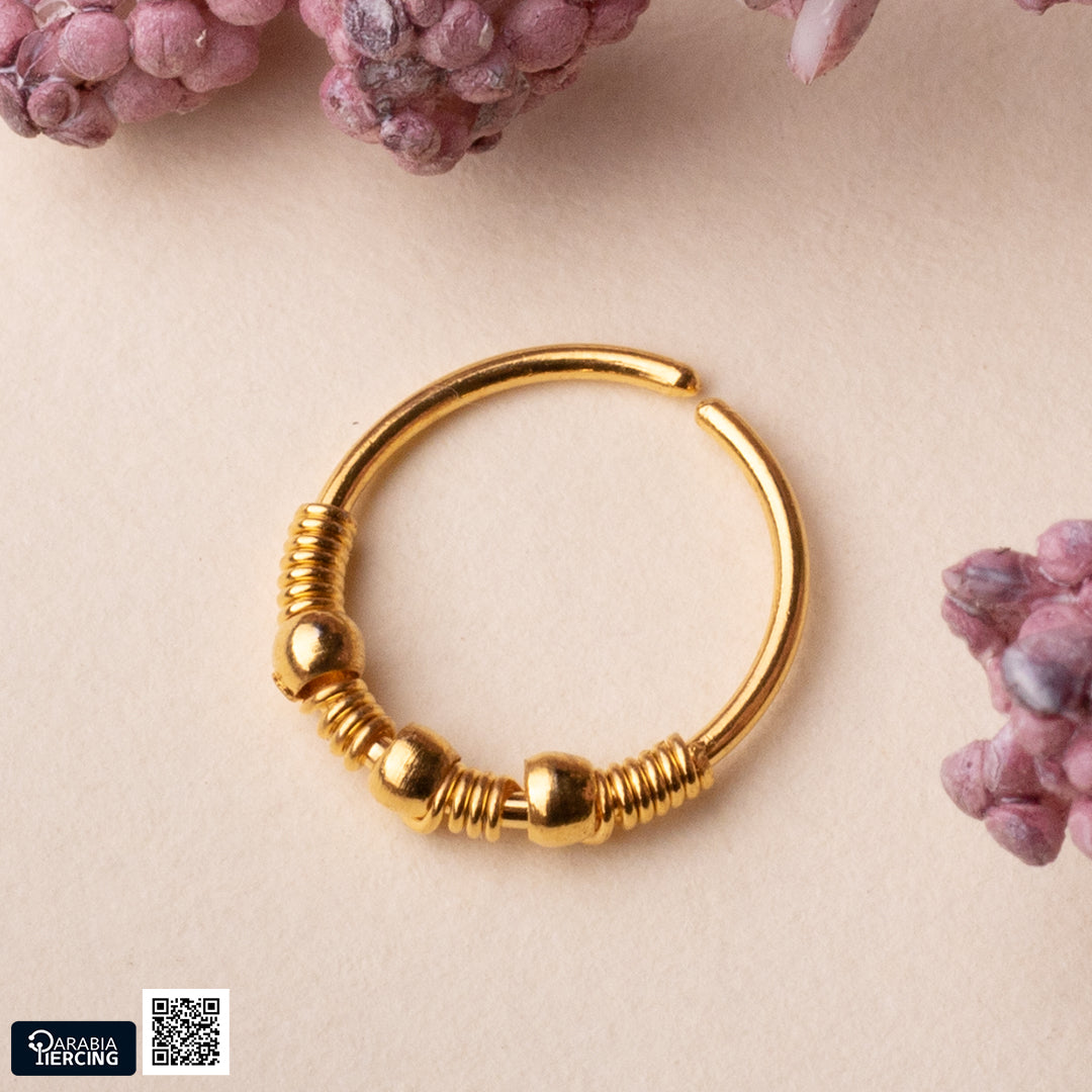 Plain Dots Gold Nose Hoop