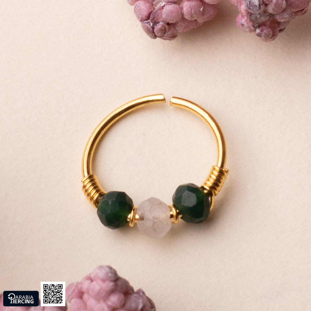 Soft Stone Gold Nose Hoop