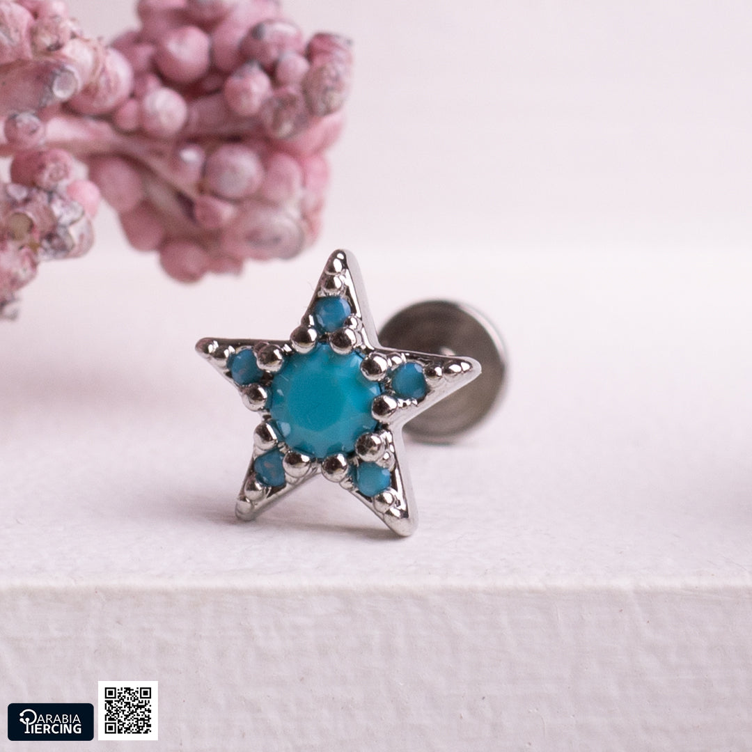 Turquoise Star Flatback