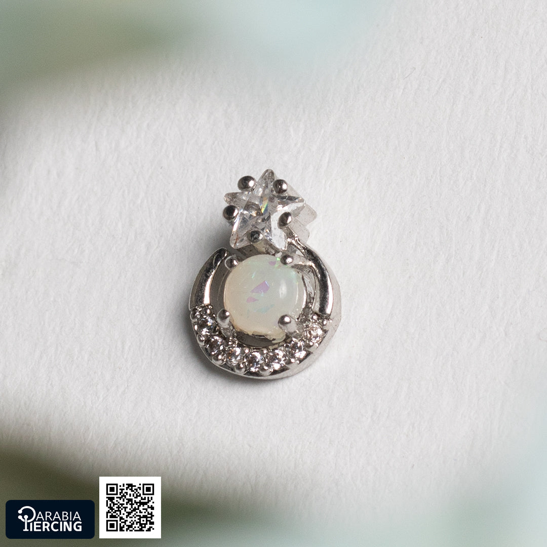 Opal Ballback Earring