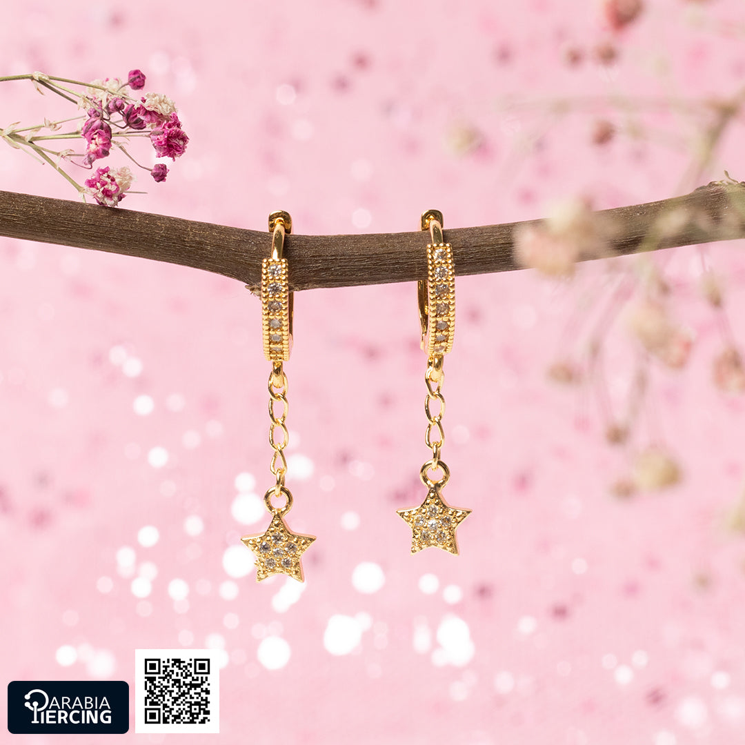 Chain Star Dangling Earrings