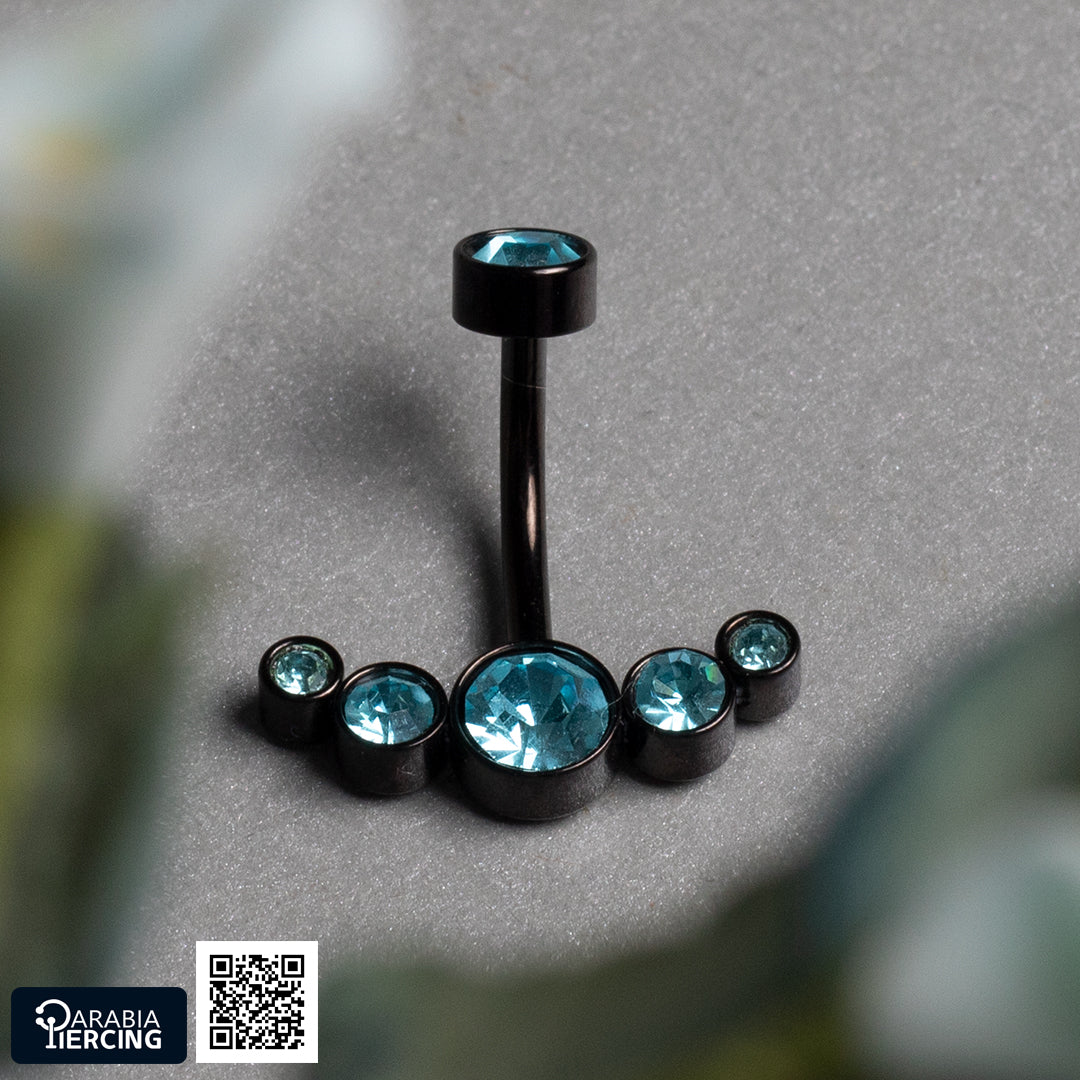 Zircon Black Bellybutton Ring
