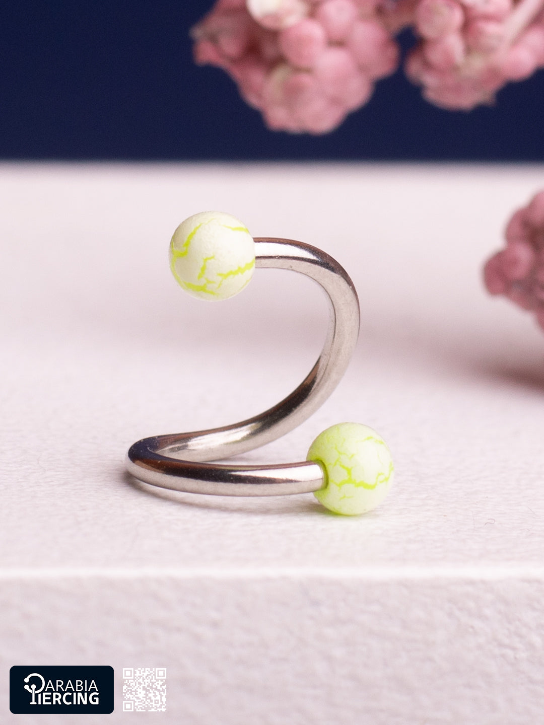Marble Spiral Earring