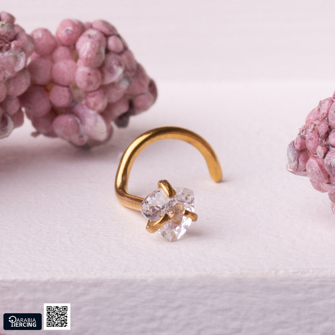Gold Zircon U shape