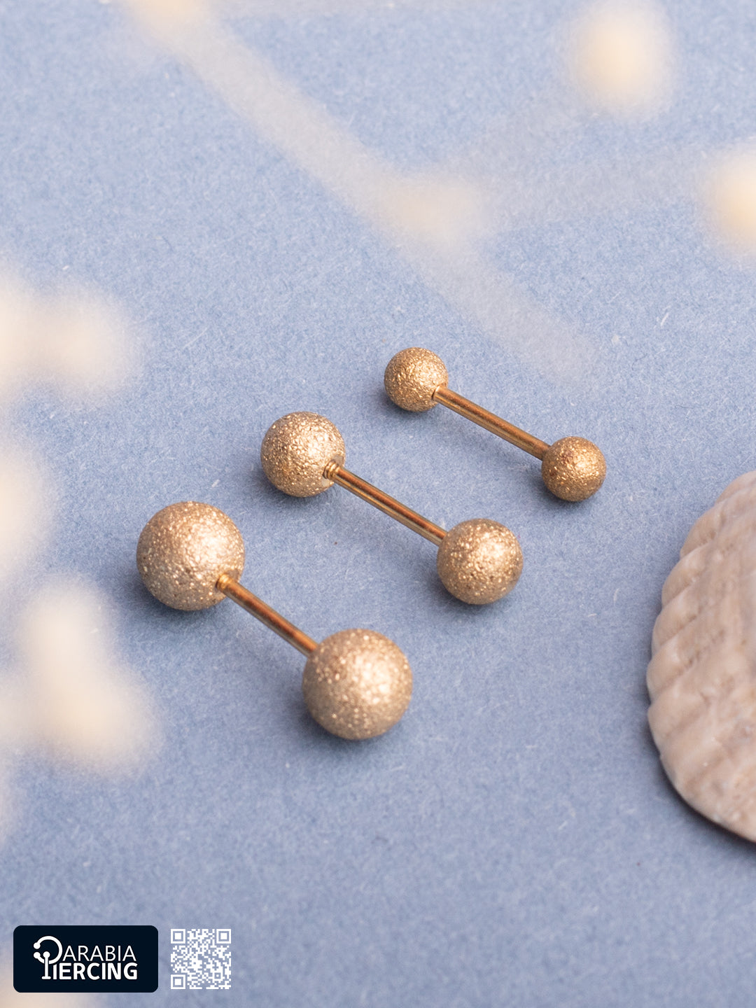 Glossy Double Ball Gold Set