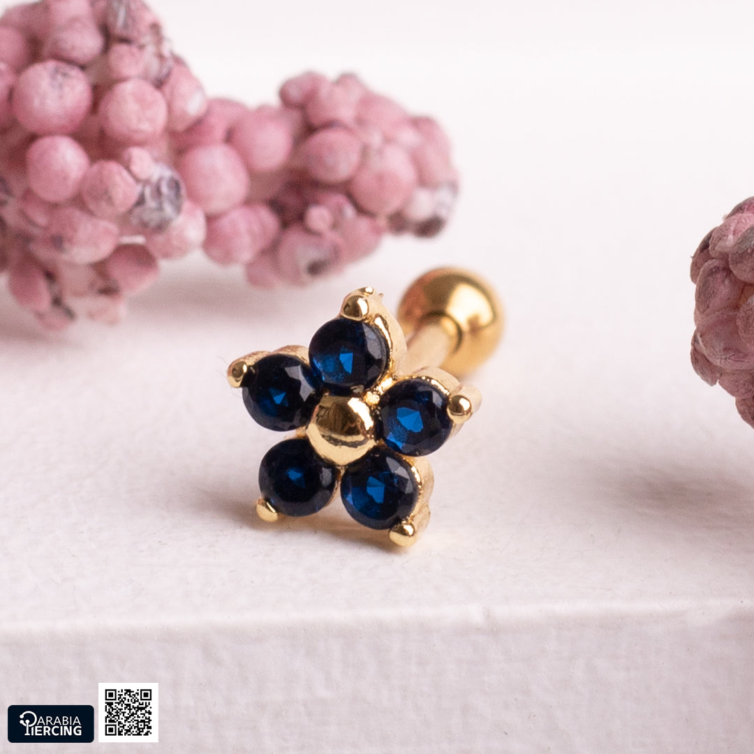 Navy Flower Ballback