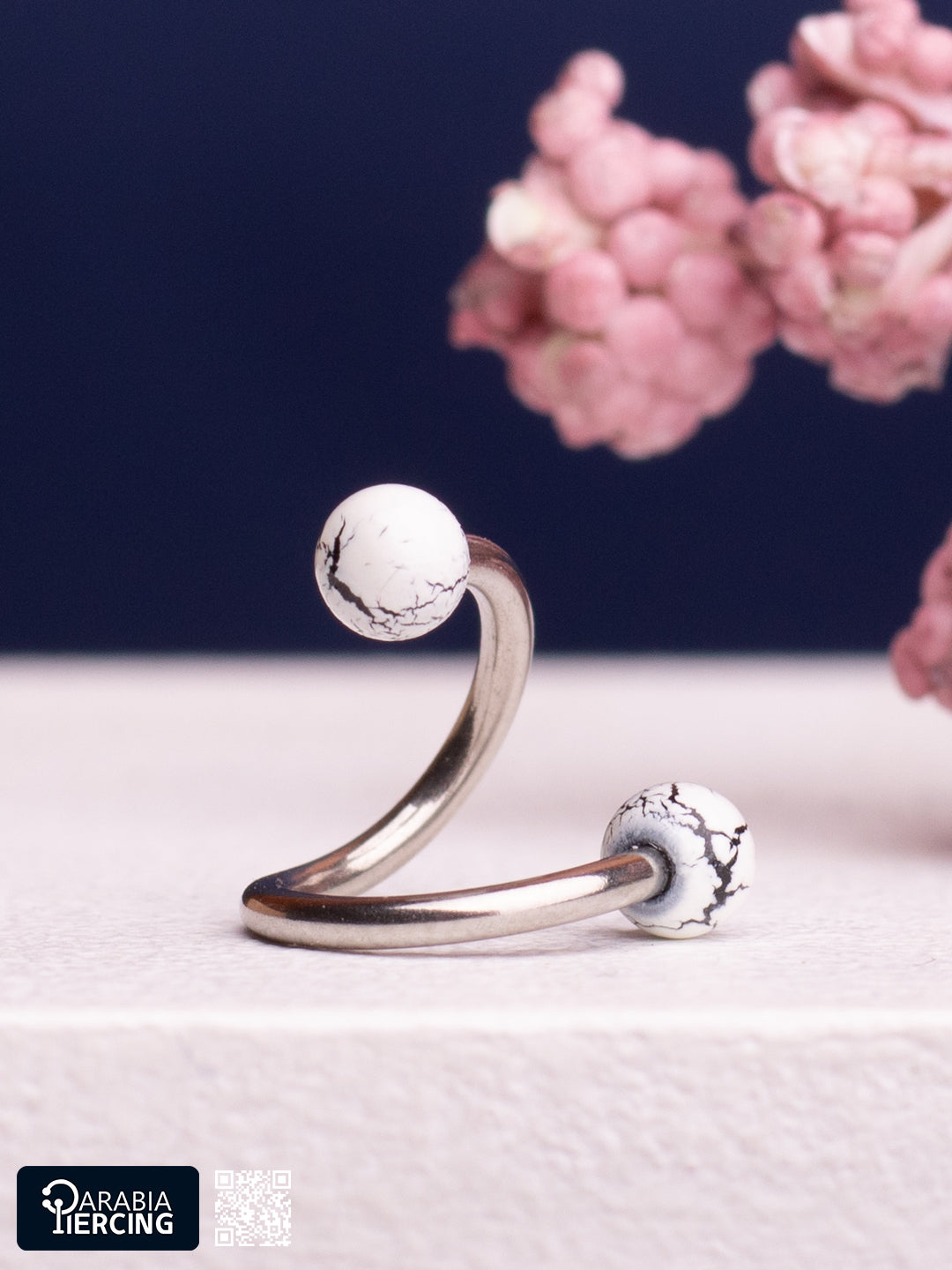 Marble Spiral Earring
