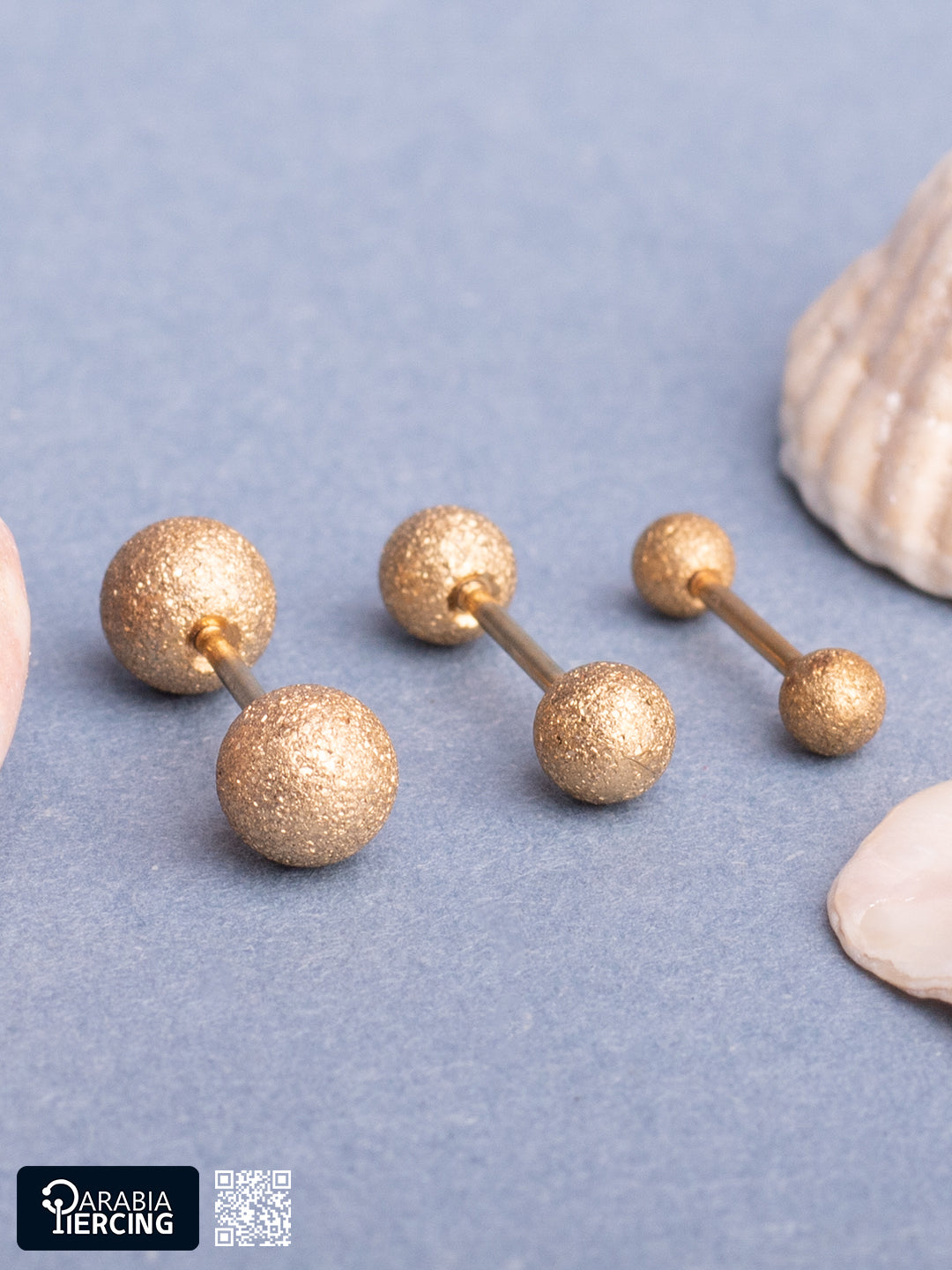 Glossy Double Ball Gold Set