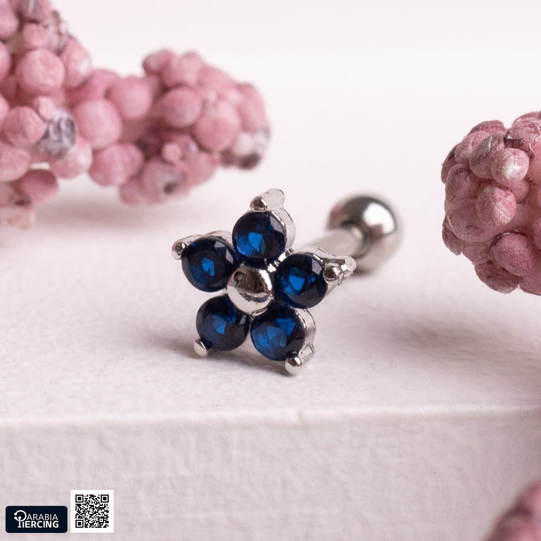 Navy Flower Ballback