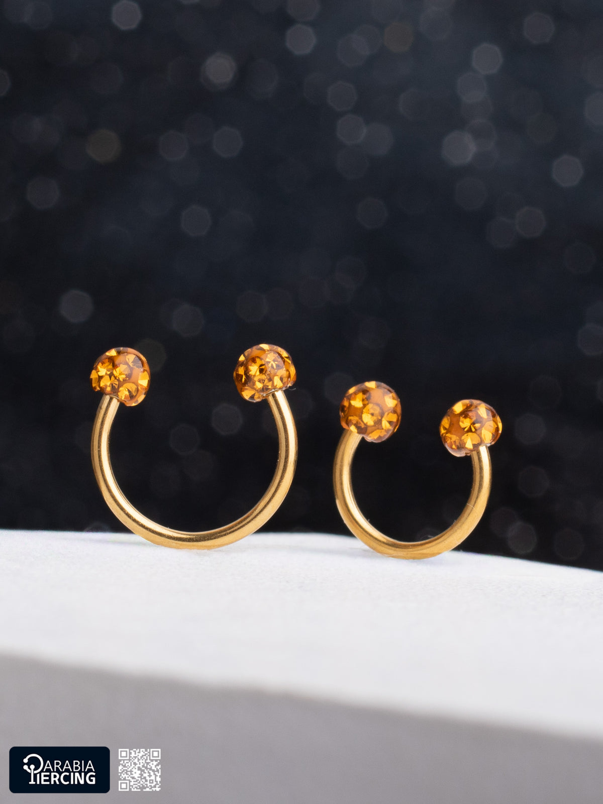 Double Gold Epoxy Horseshoe