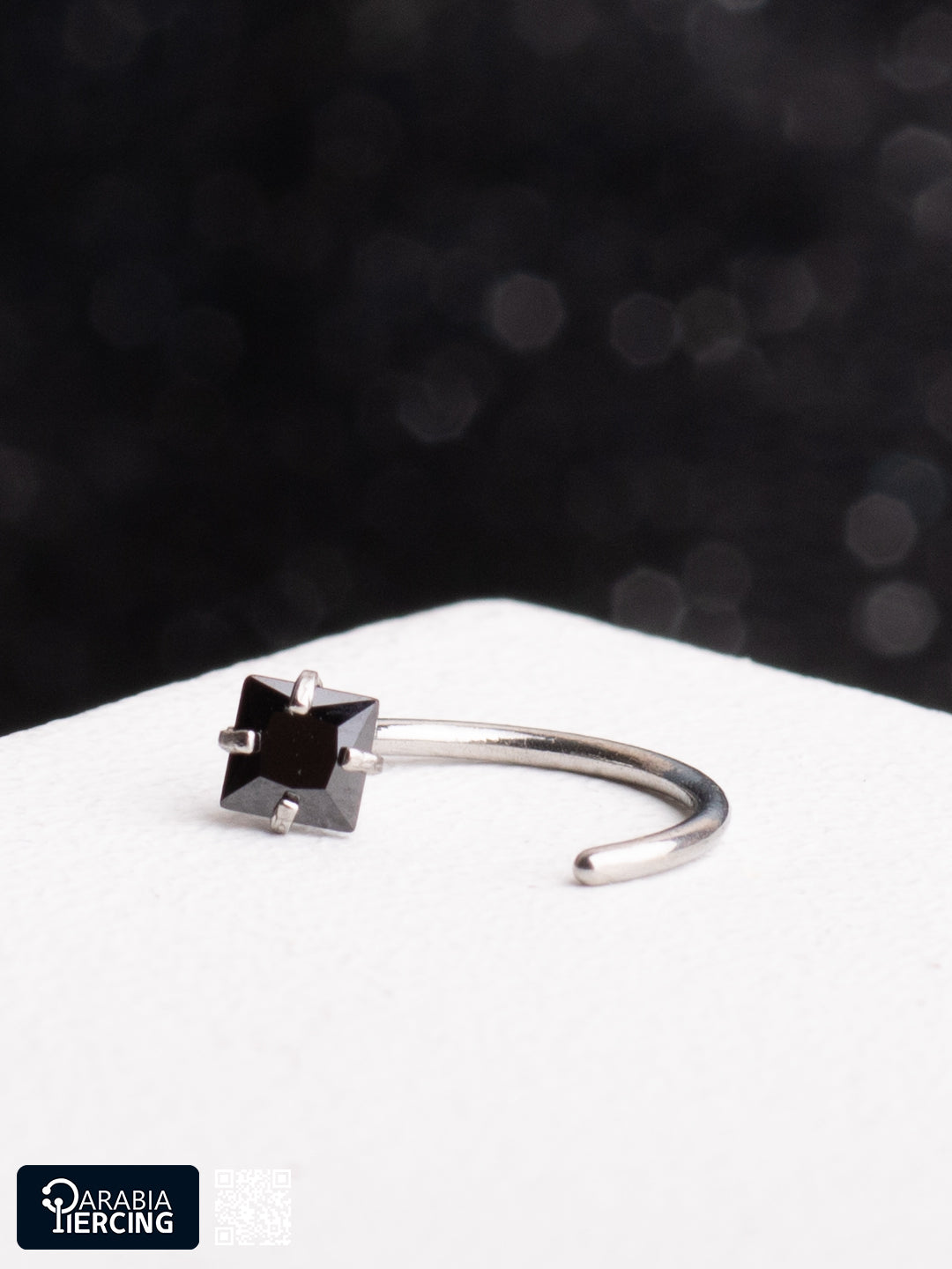 Colorful Square Zirconia Half Hoop