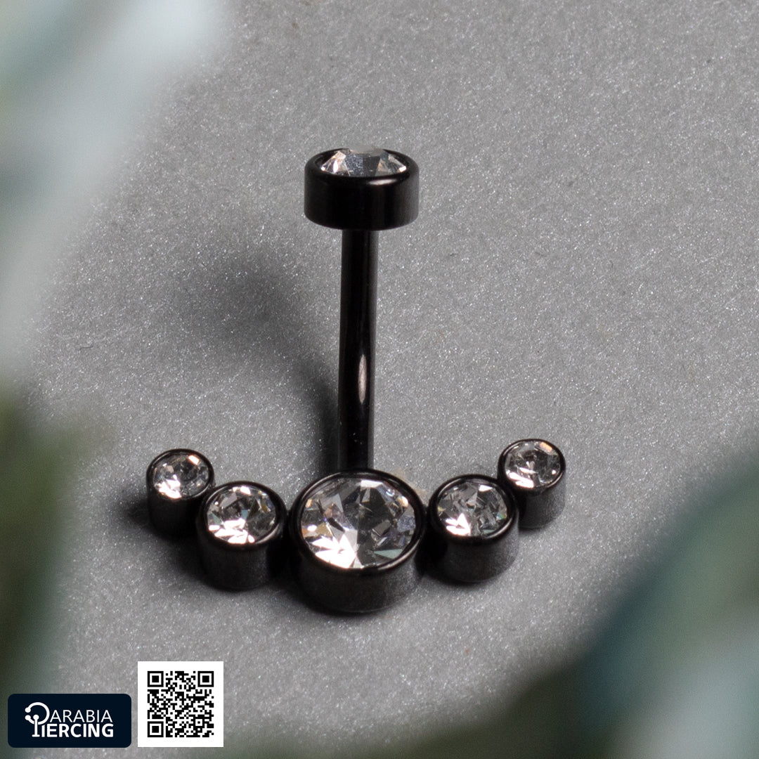 Zircon Black Bellybutton Ring