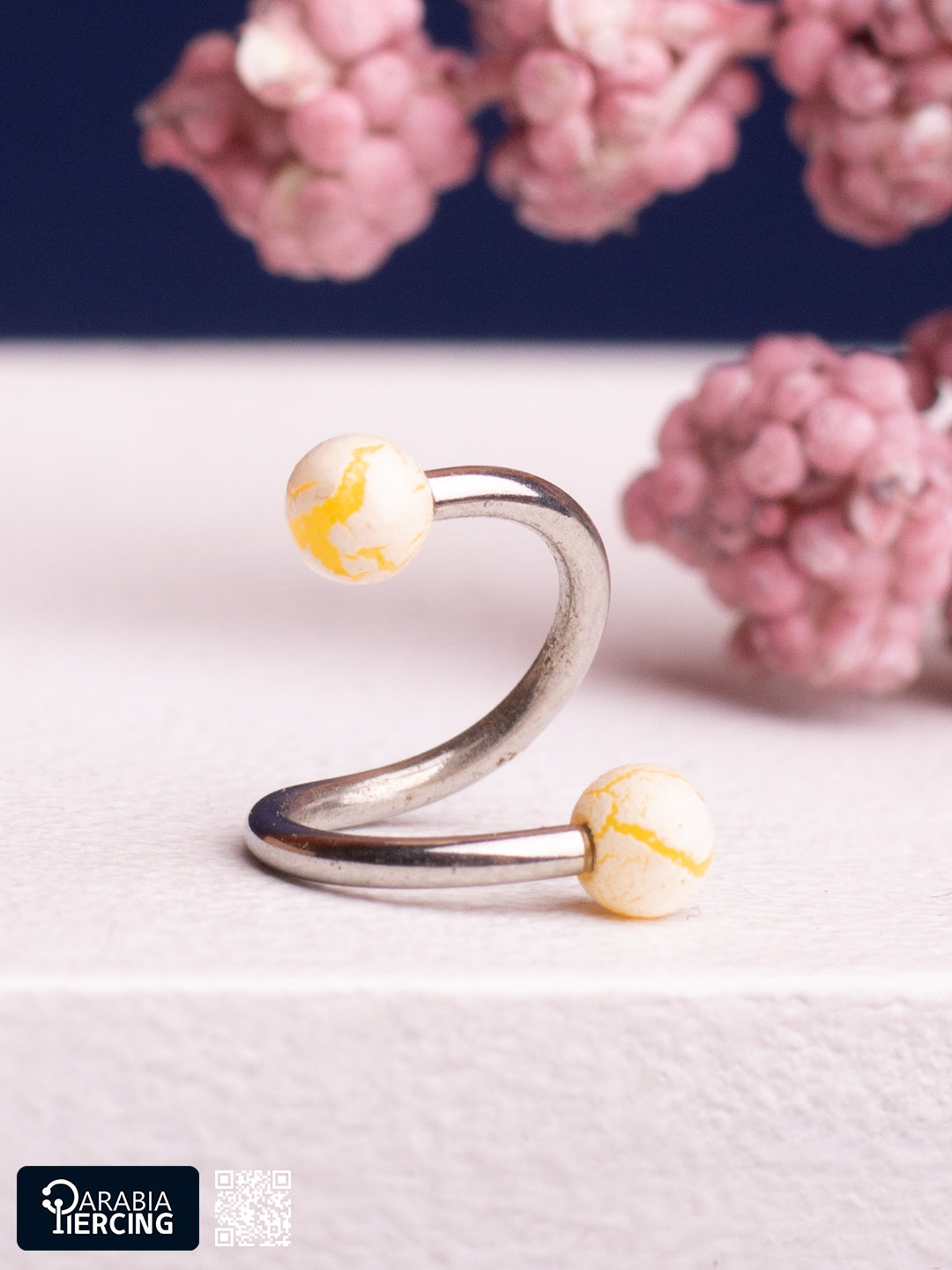 Marble Spiral Earring