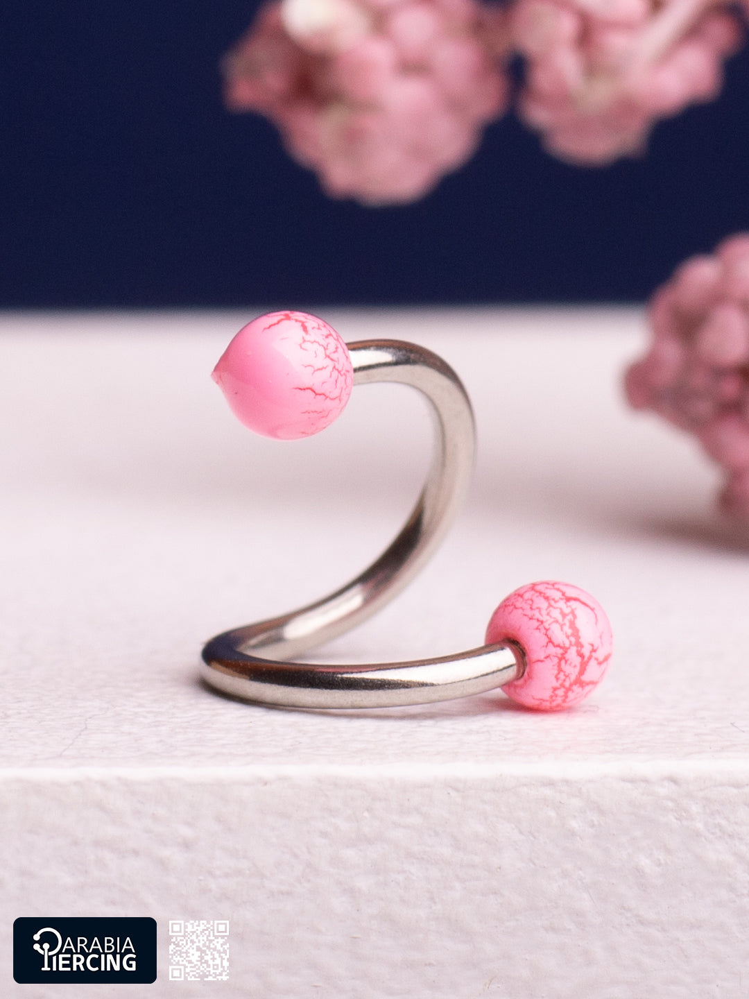 Marble Spiral Earring