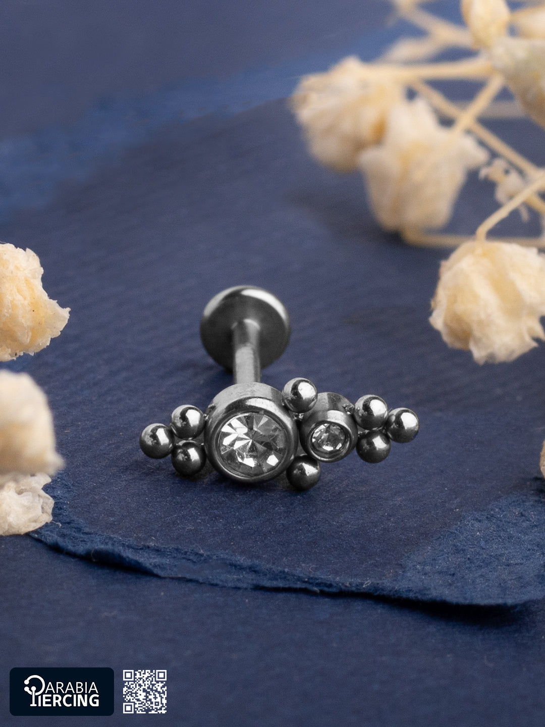 Beaded Crystal Stud Flatback