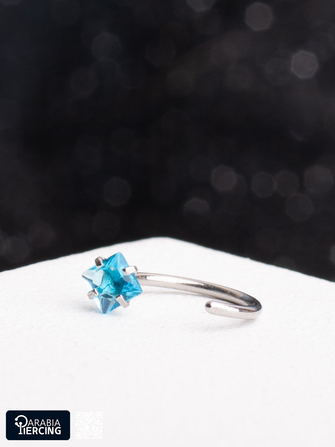 Colorful Square Zirconia Half Hoop