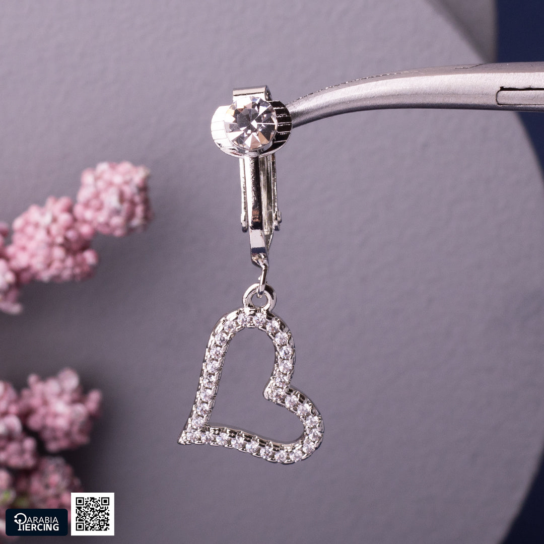 Dangling Heart Fake Belly Ring