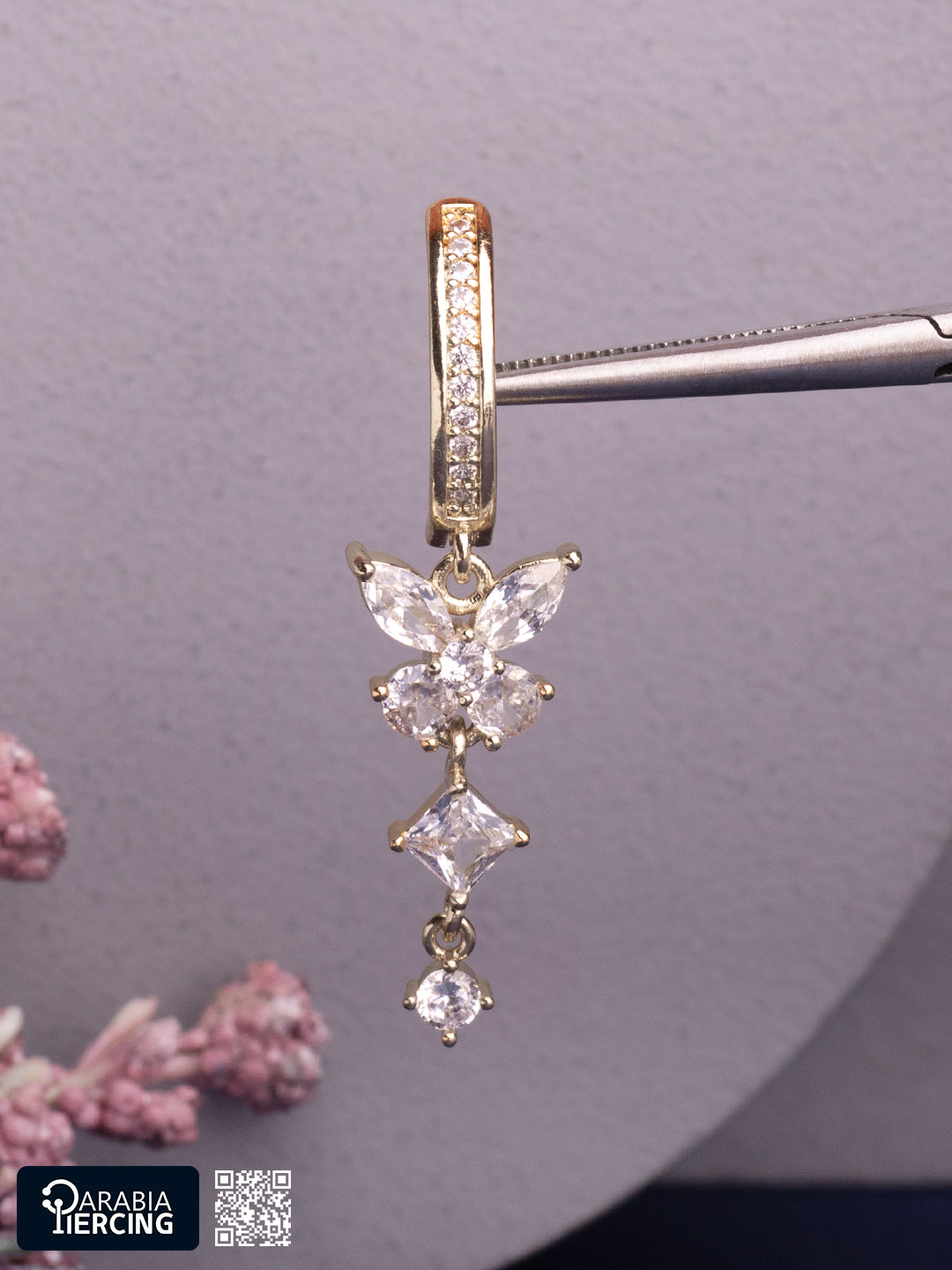 Dangle Butterfly Hoop Bellybutton