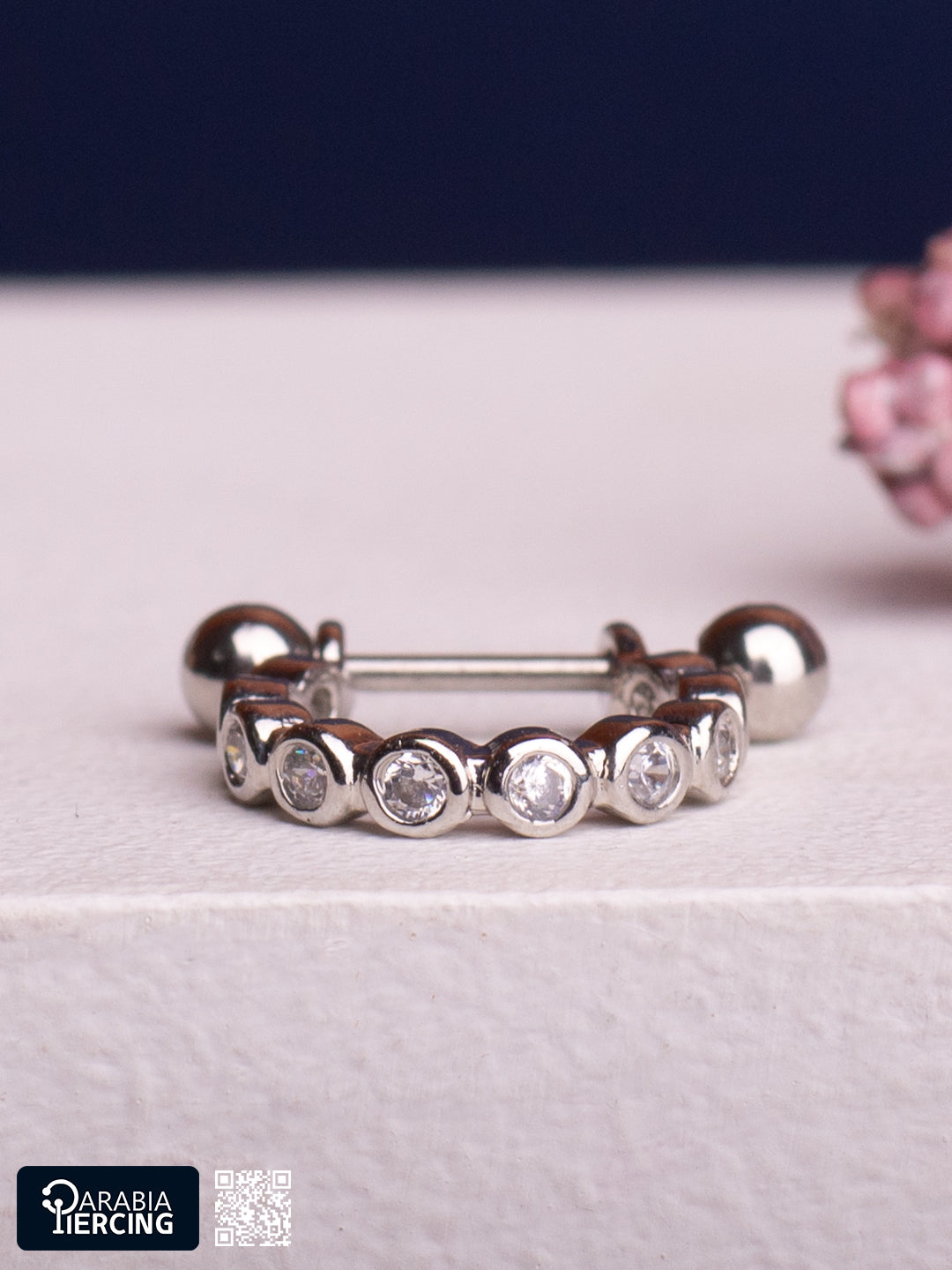 Crystal Double Ball Hoop