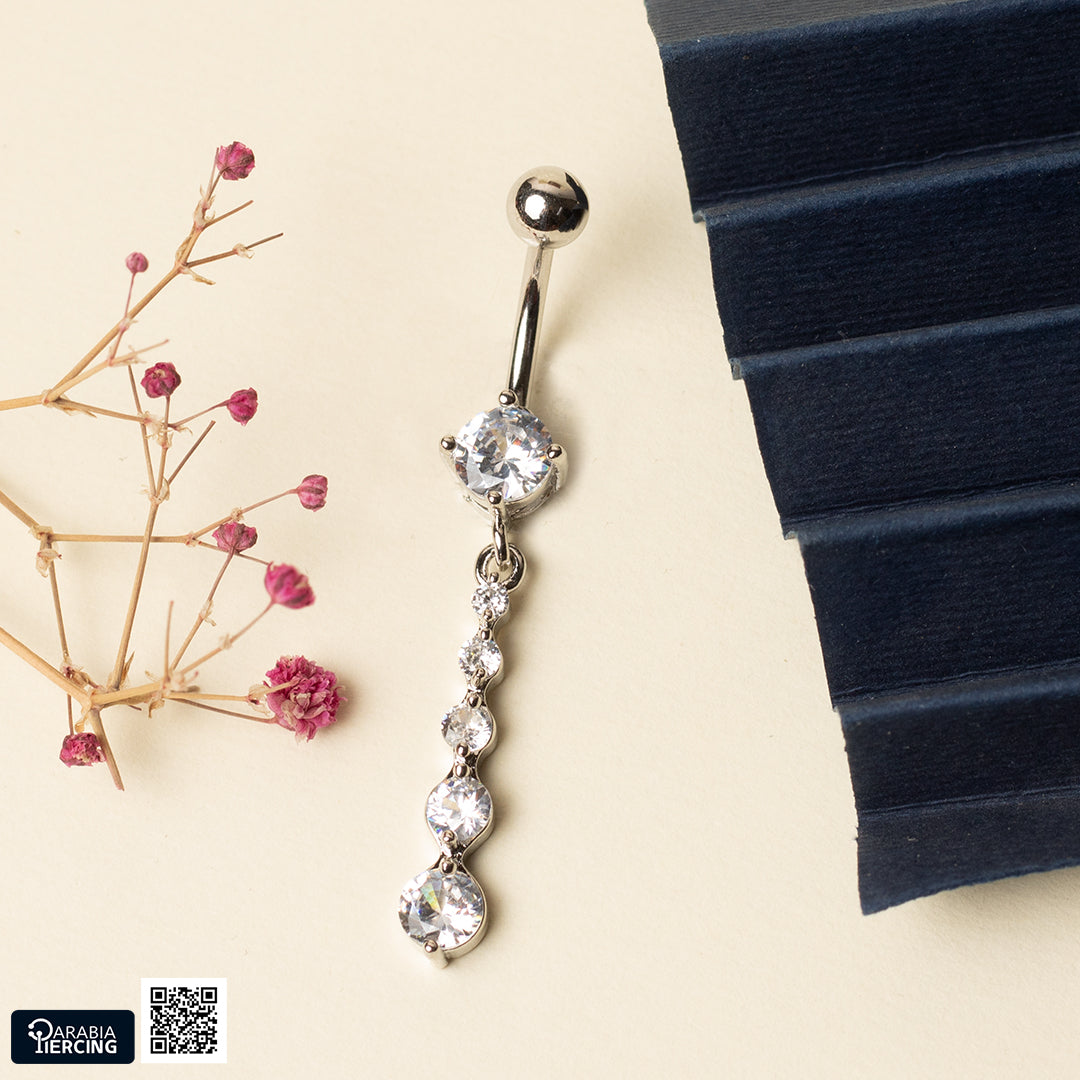 Crystal Drop Belly Ring