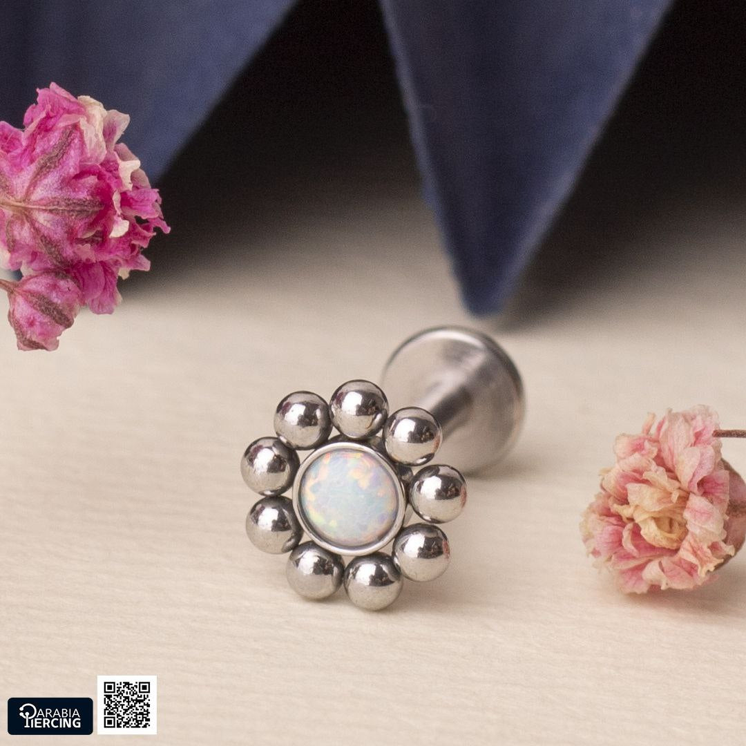 Mini Opal Flower Flatback