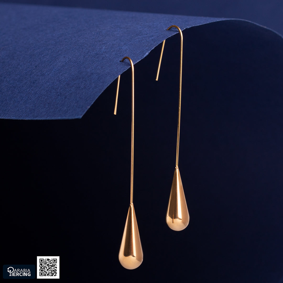 Pair Golden Drop Earrings