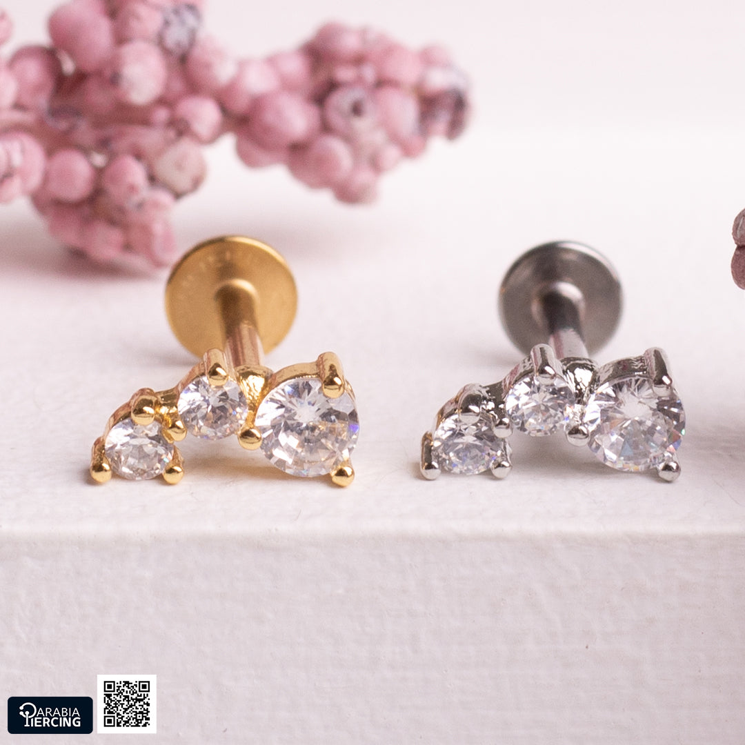Three Curved Crystal Flatback