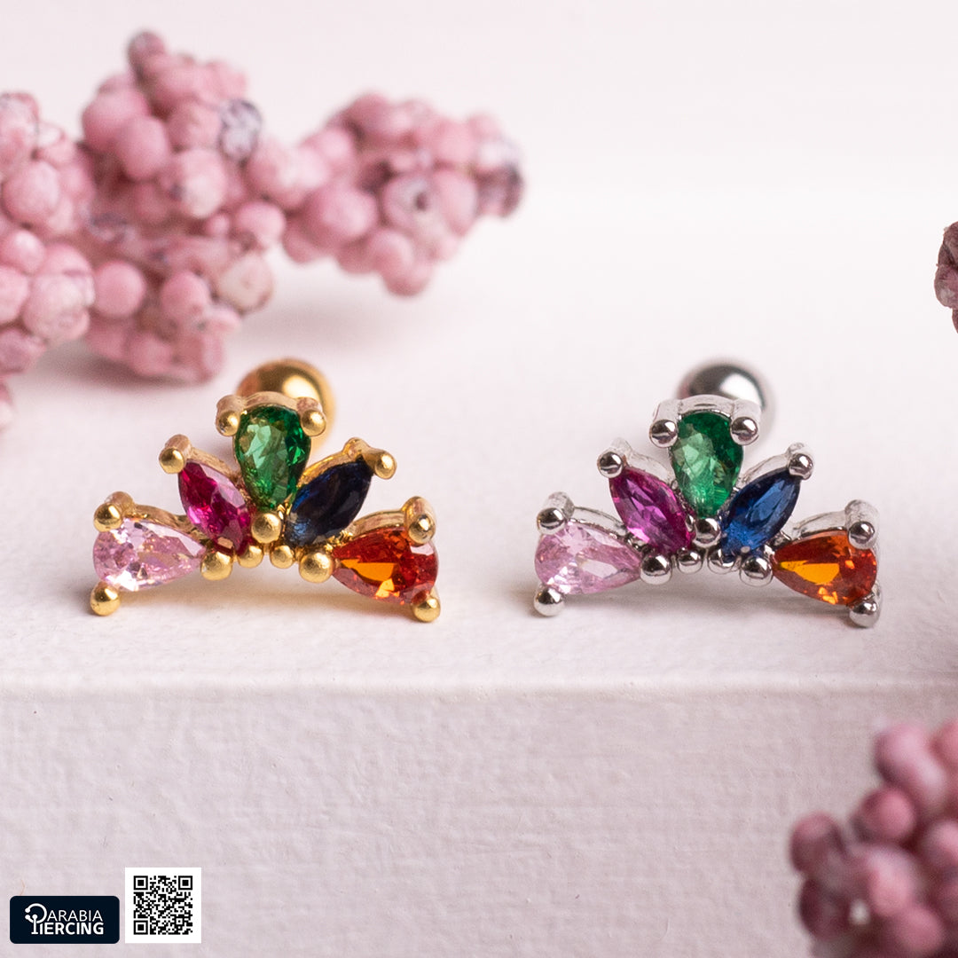 Colorful Long Crown Ballback