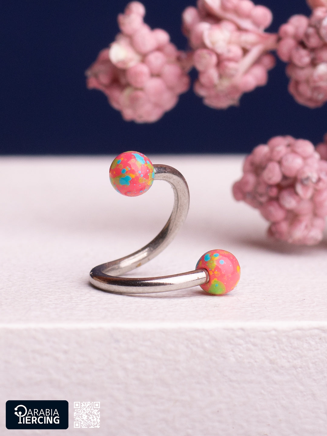 Marble Spiral Earring