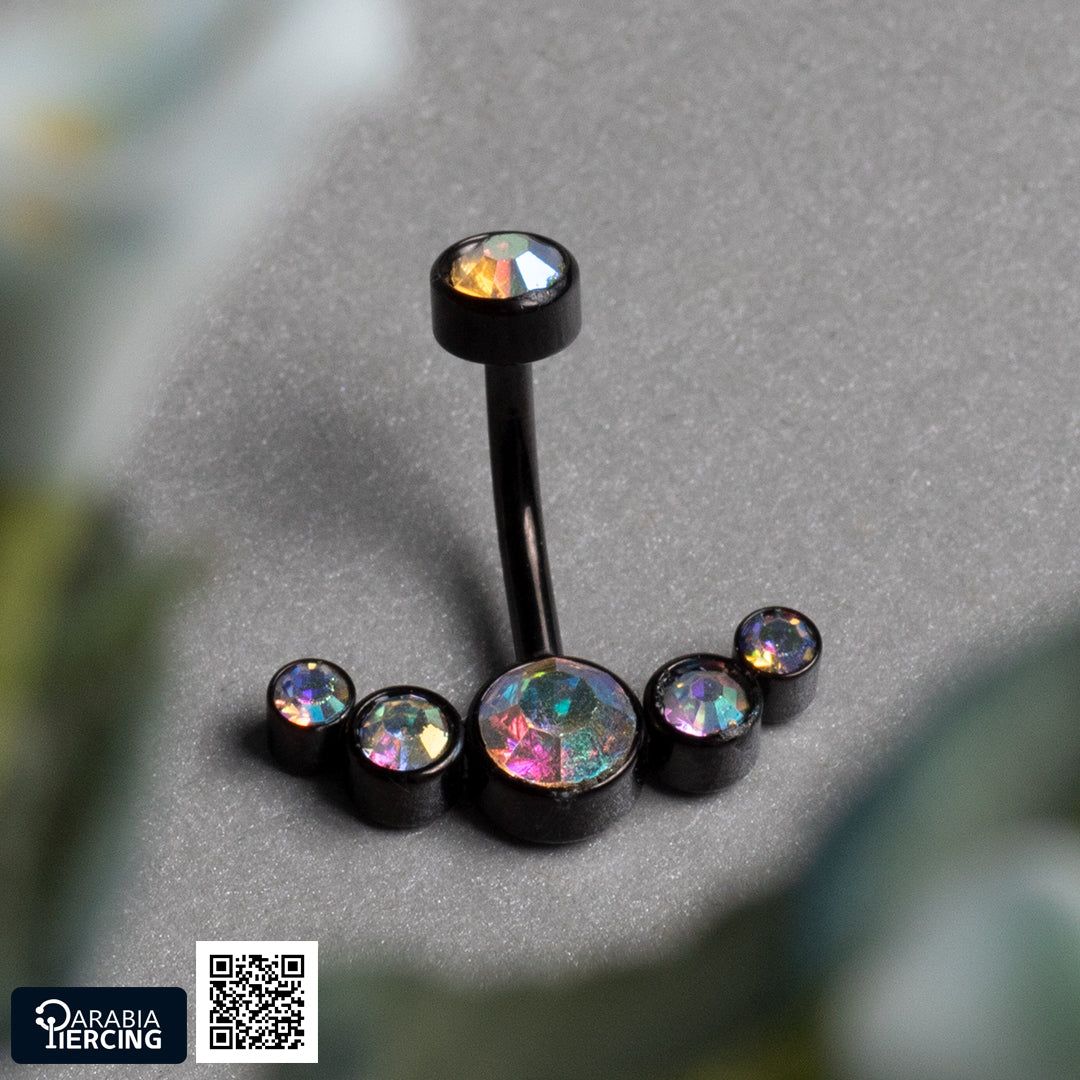 Zircon Black Bellybutton Ring