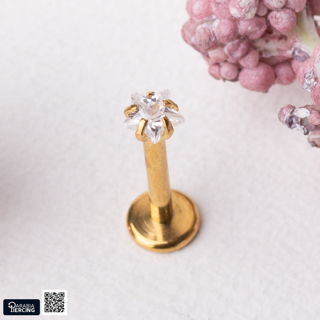 Gold Zircon Flatback