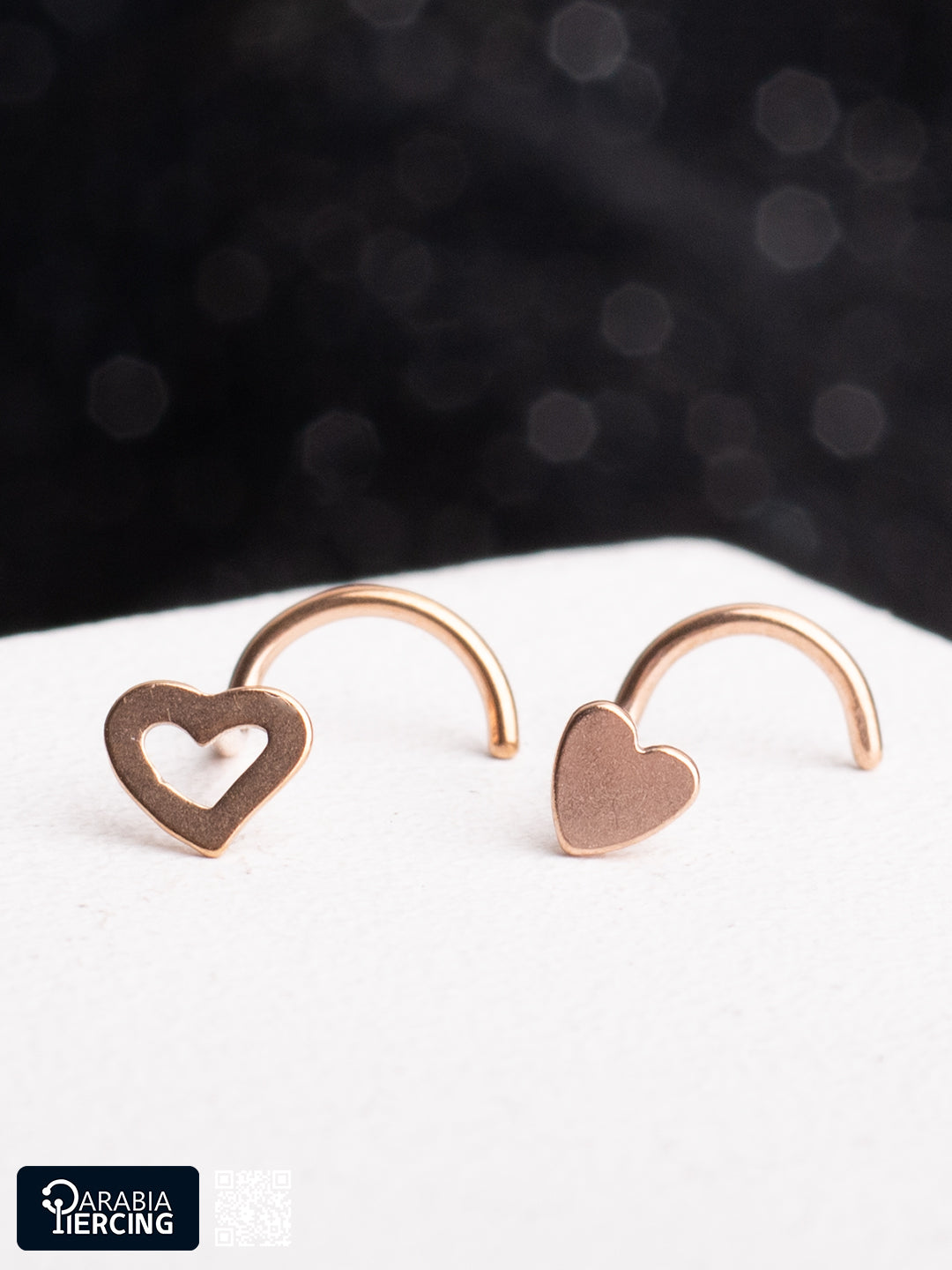 Rose Gold Heart U shape