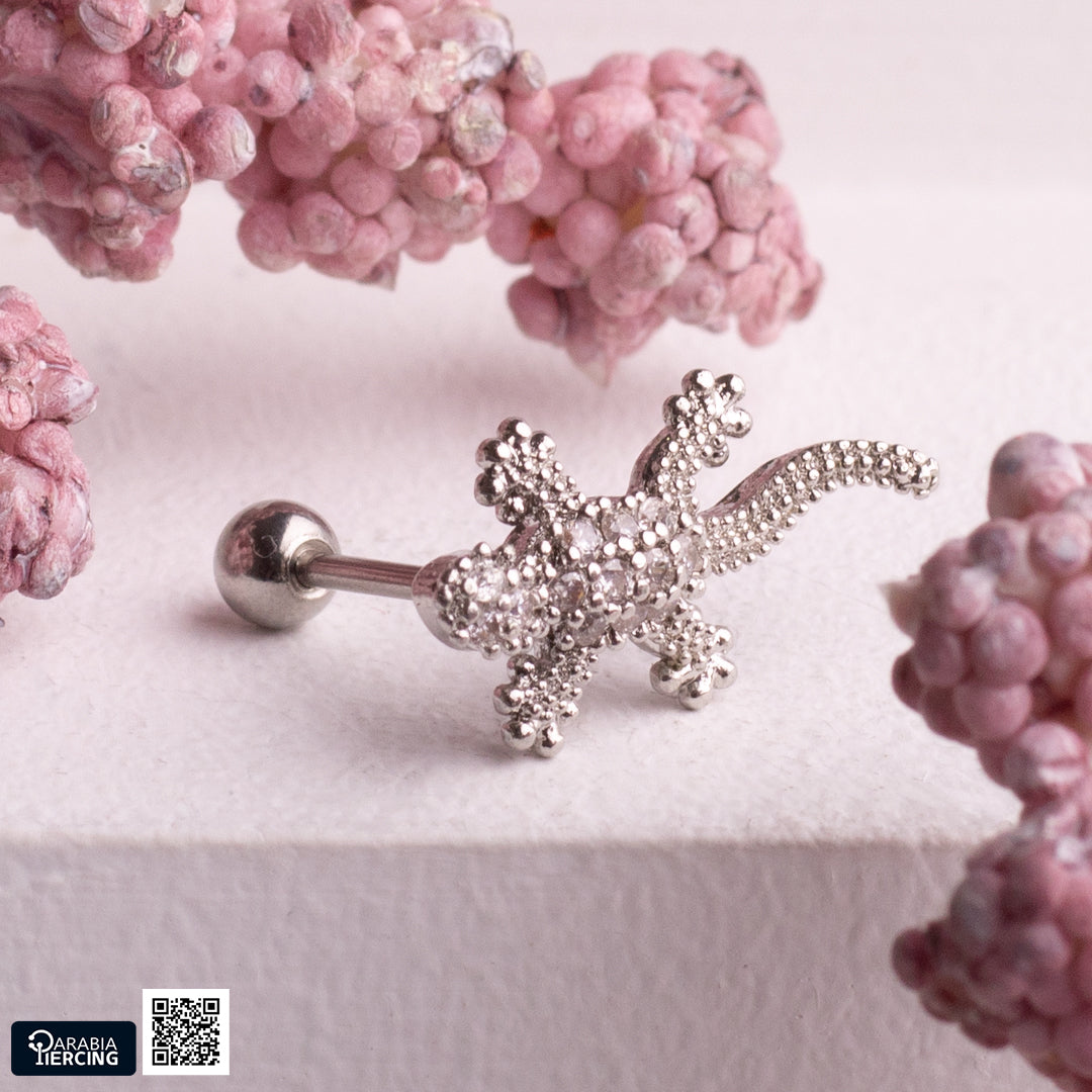 Lizard Ballback Earring