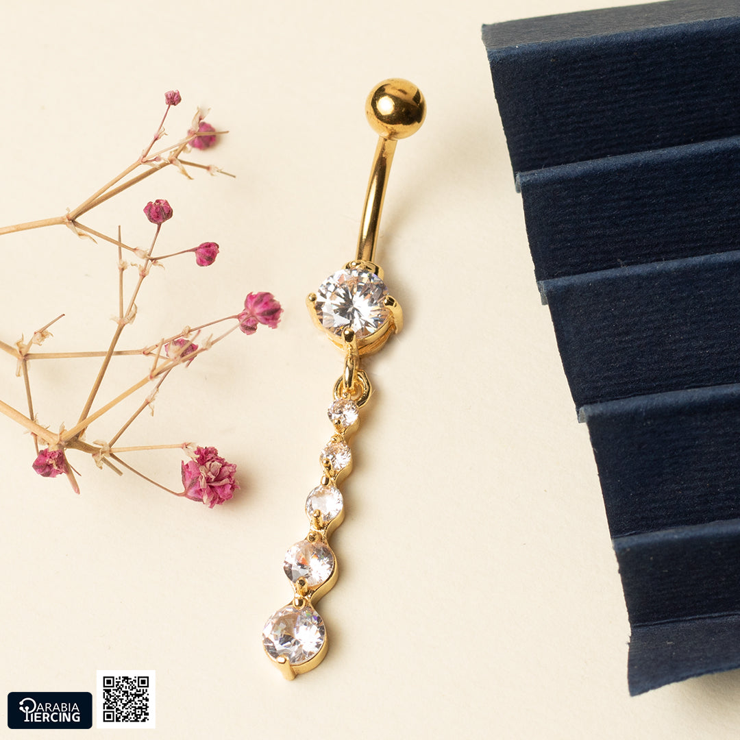 Crystal Drop Belly Ring