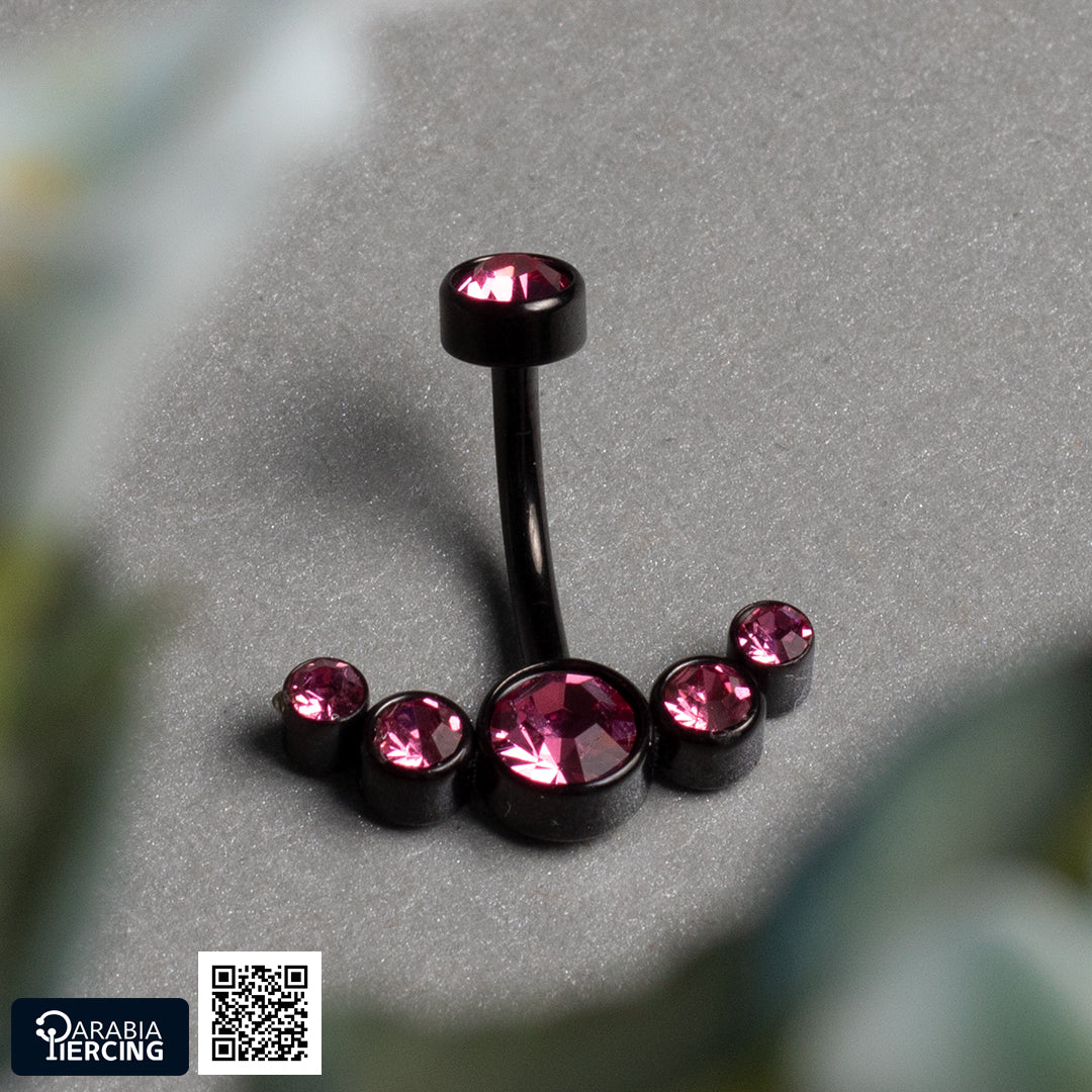 Zircon Black Bellybutton Ring