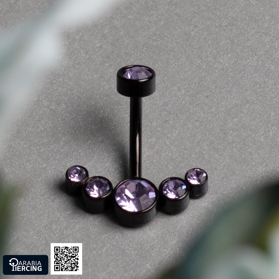 Zircon Black Bellybutton Ring
