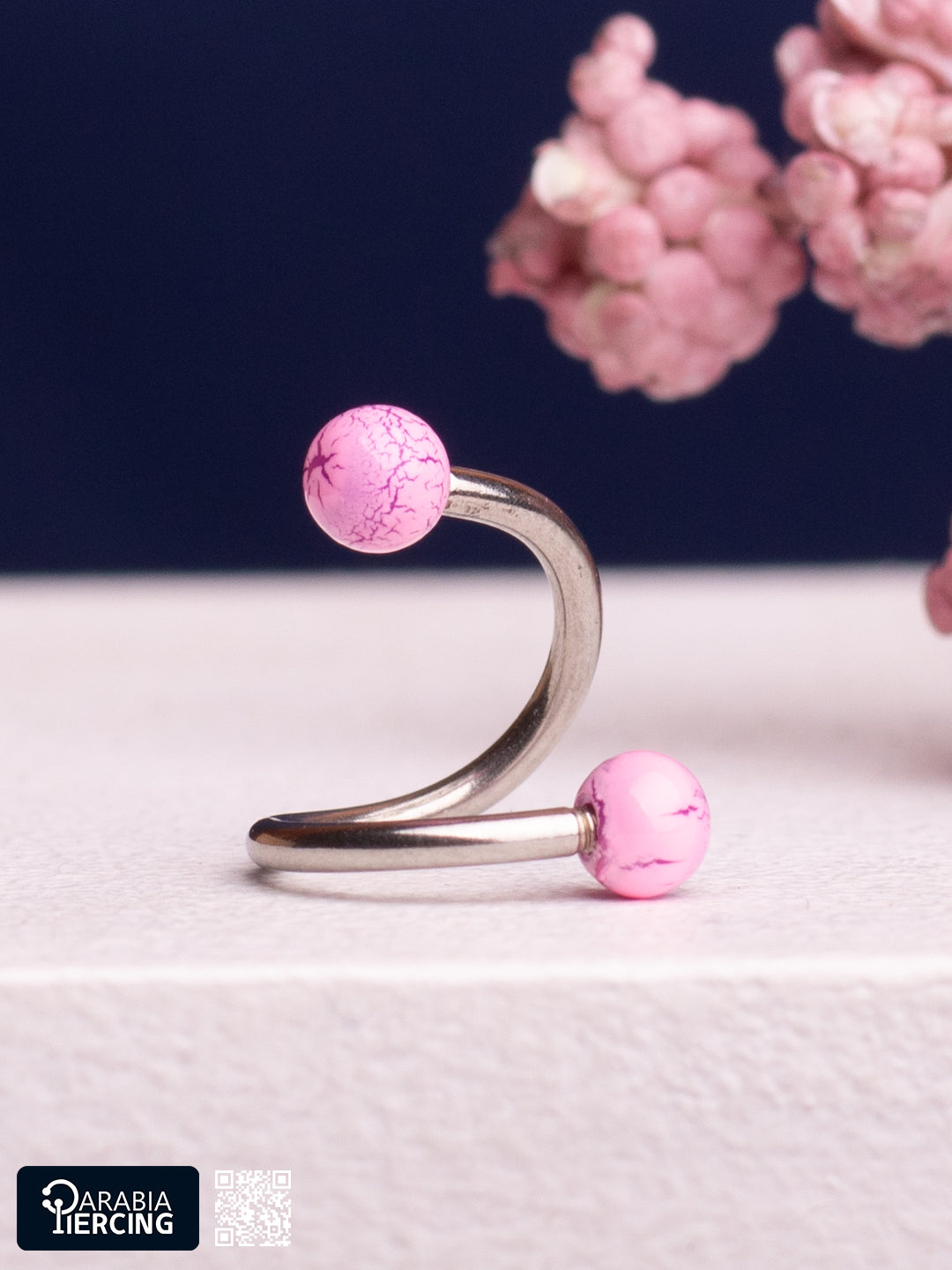 Marble Spiral Earring