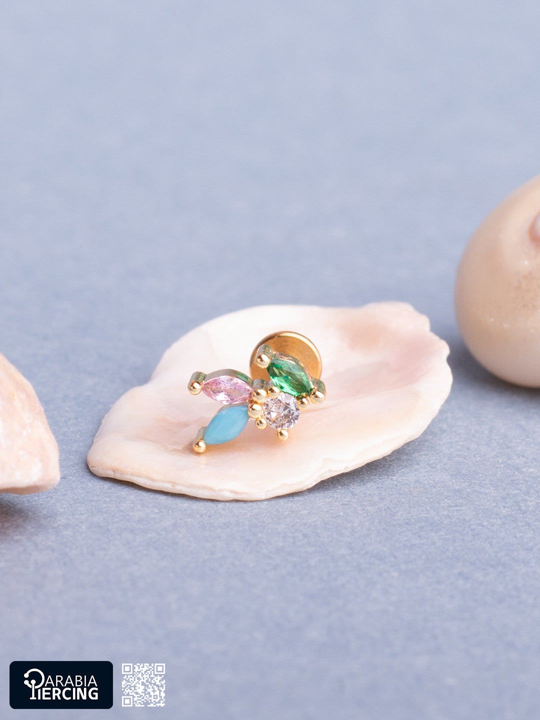 Mixed Crystal Gold Flatback