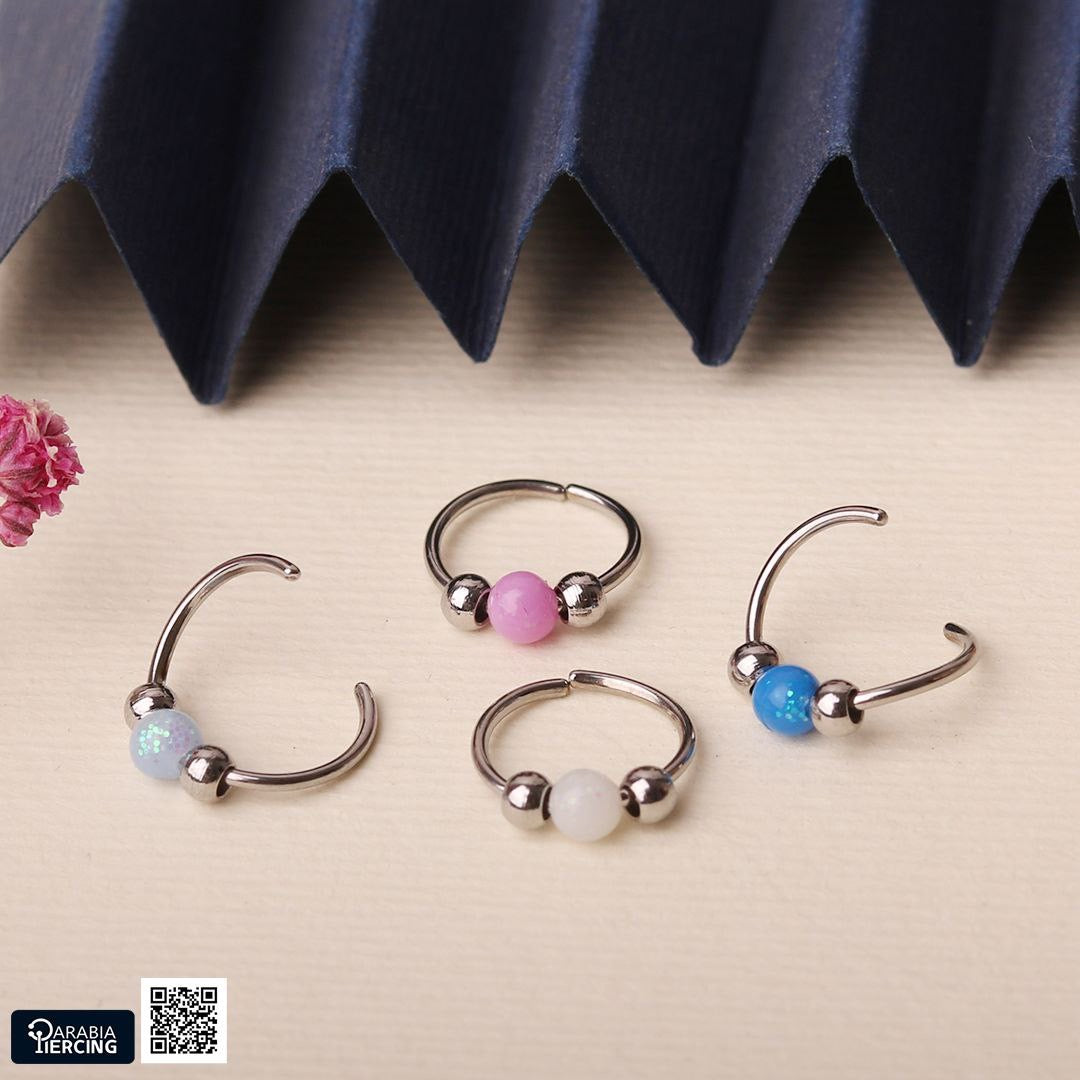 Colorful Beaded Nose Hoop