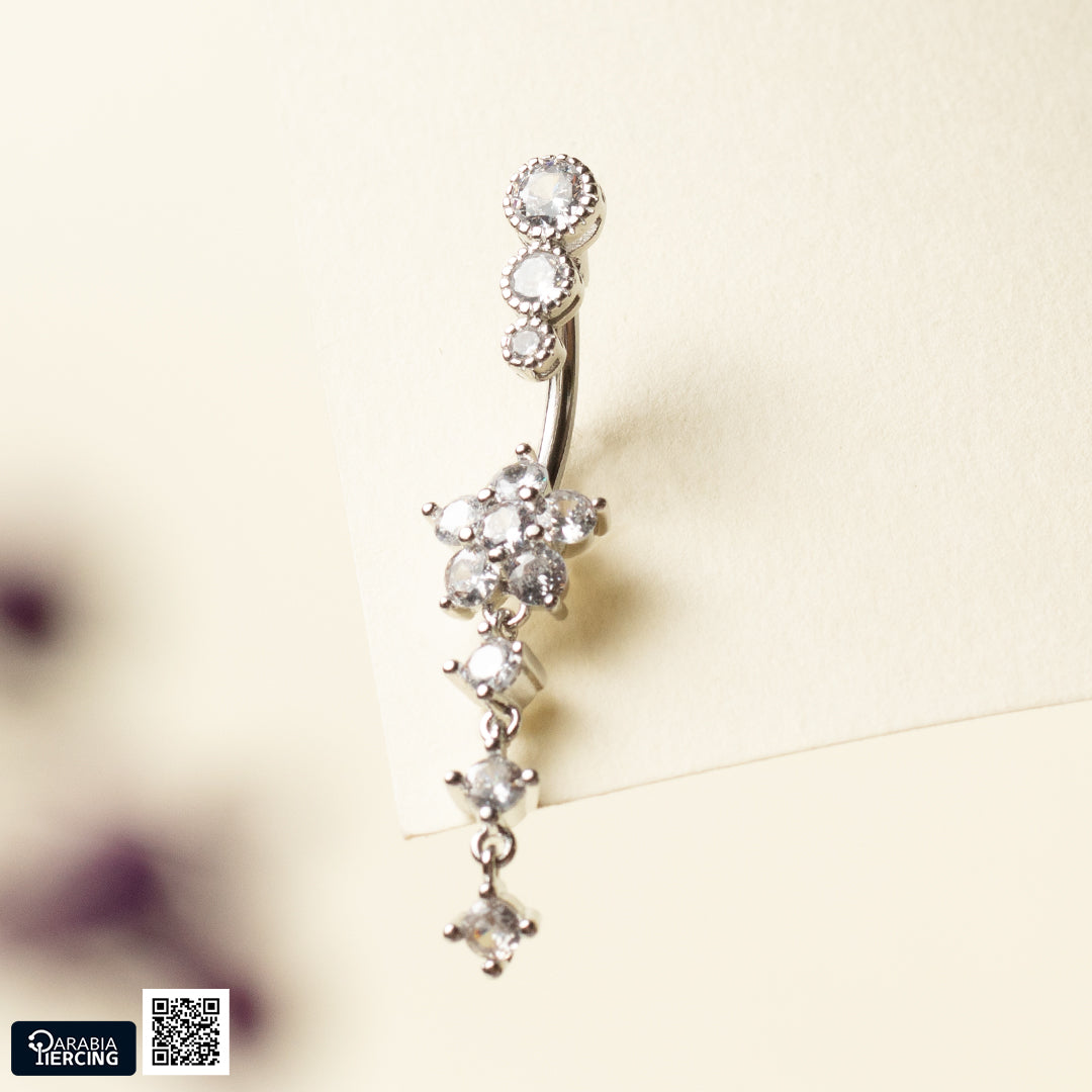 Pendent Flower Belly Ring