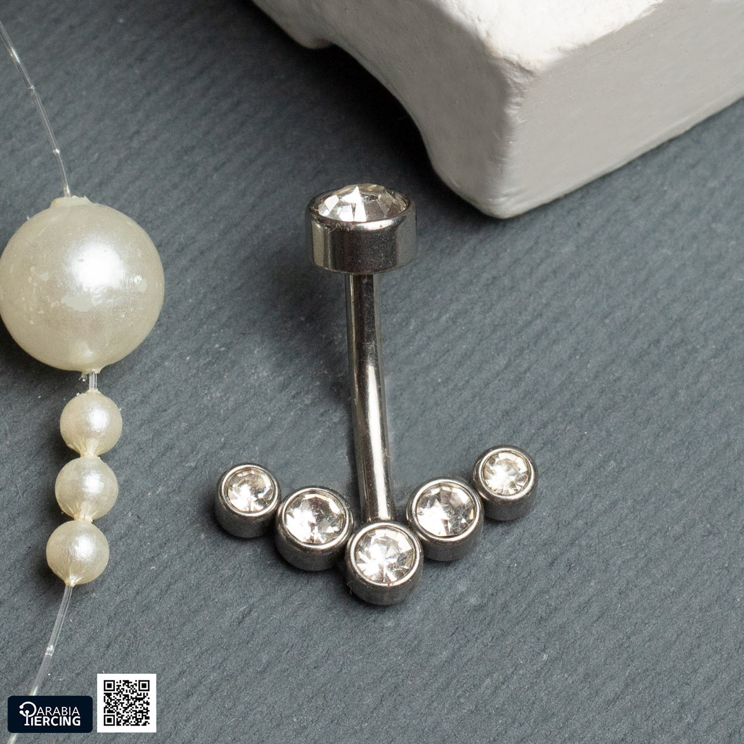Unique Crystal belly Ring