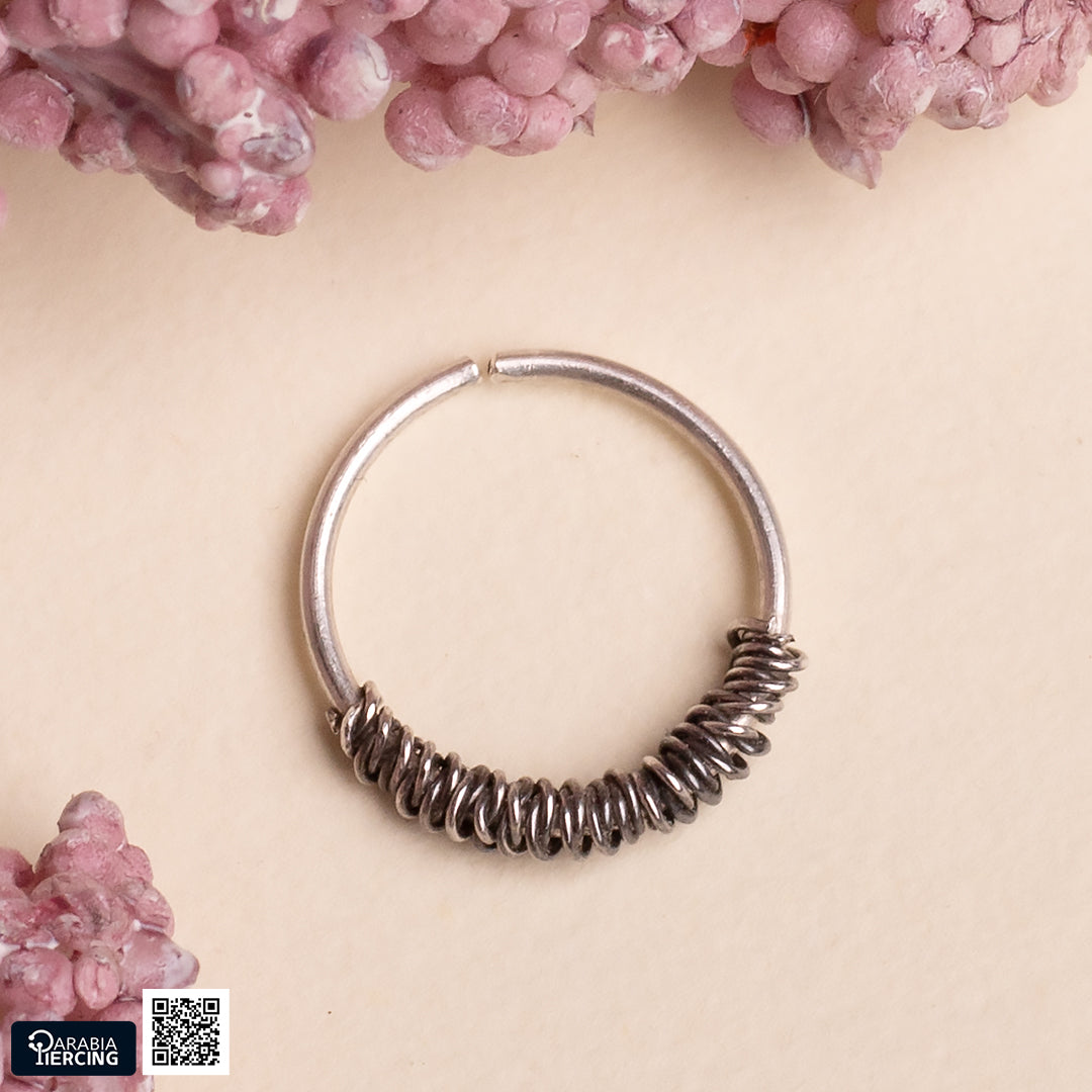 Dark Silver Nose Hoop