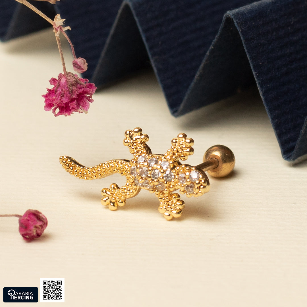 Lizard Ballback Earring