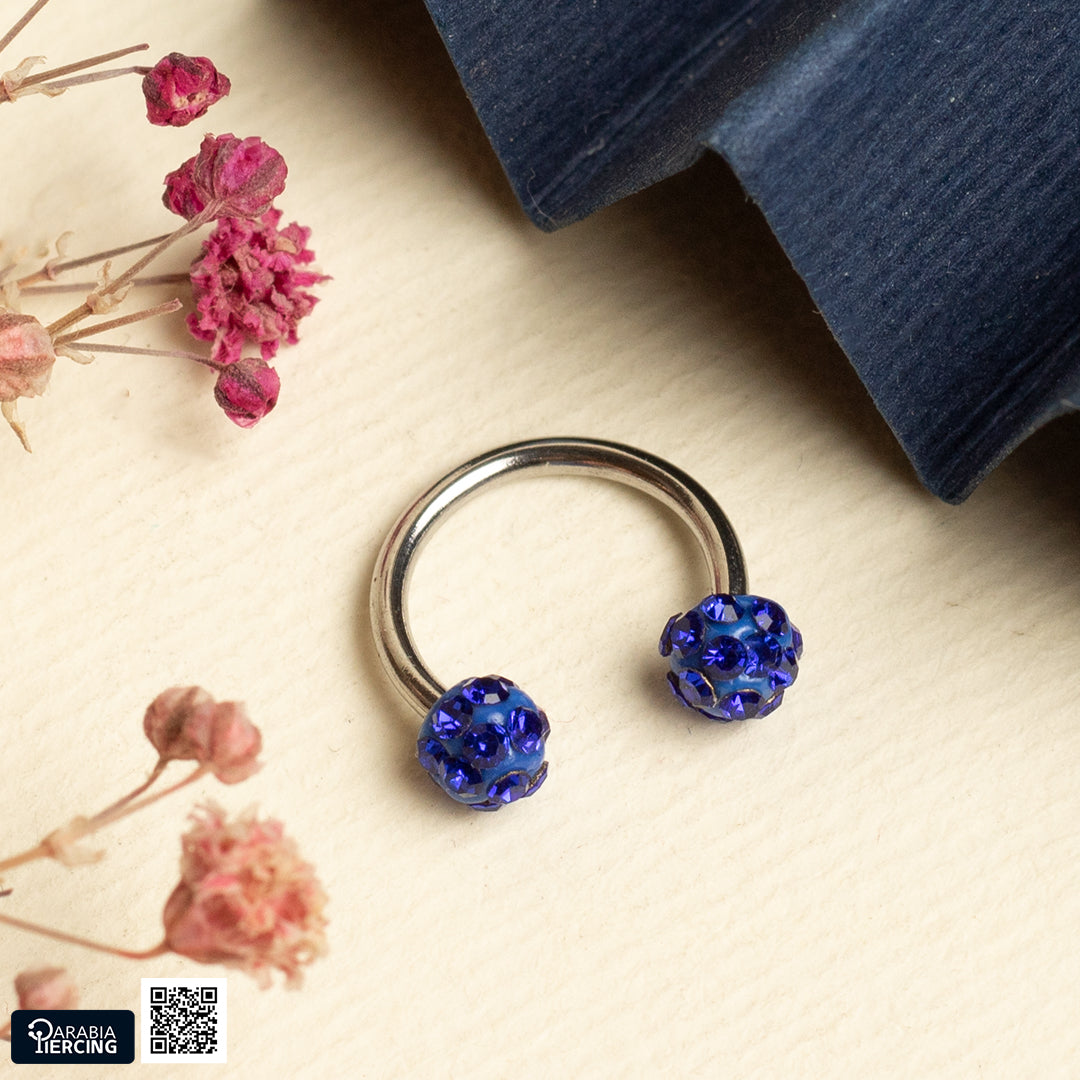 Colorful Double Discoball Horseshoe