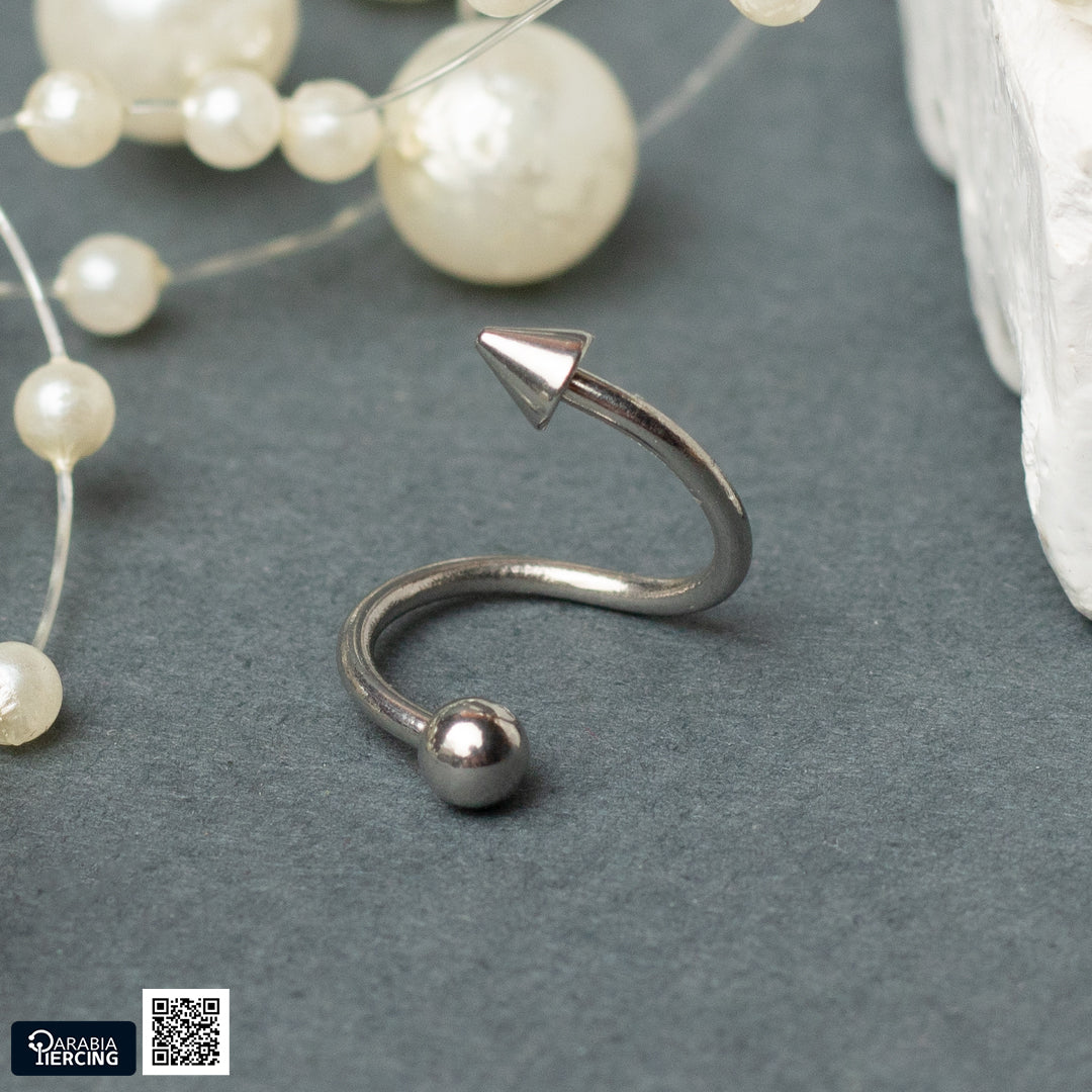 Basic Silver Spiral Earring