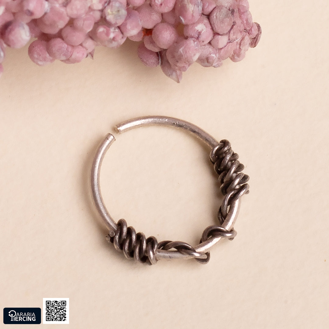 Dark Silver Nose Hoop