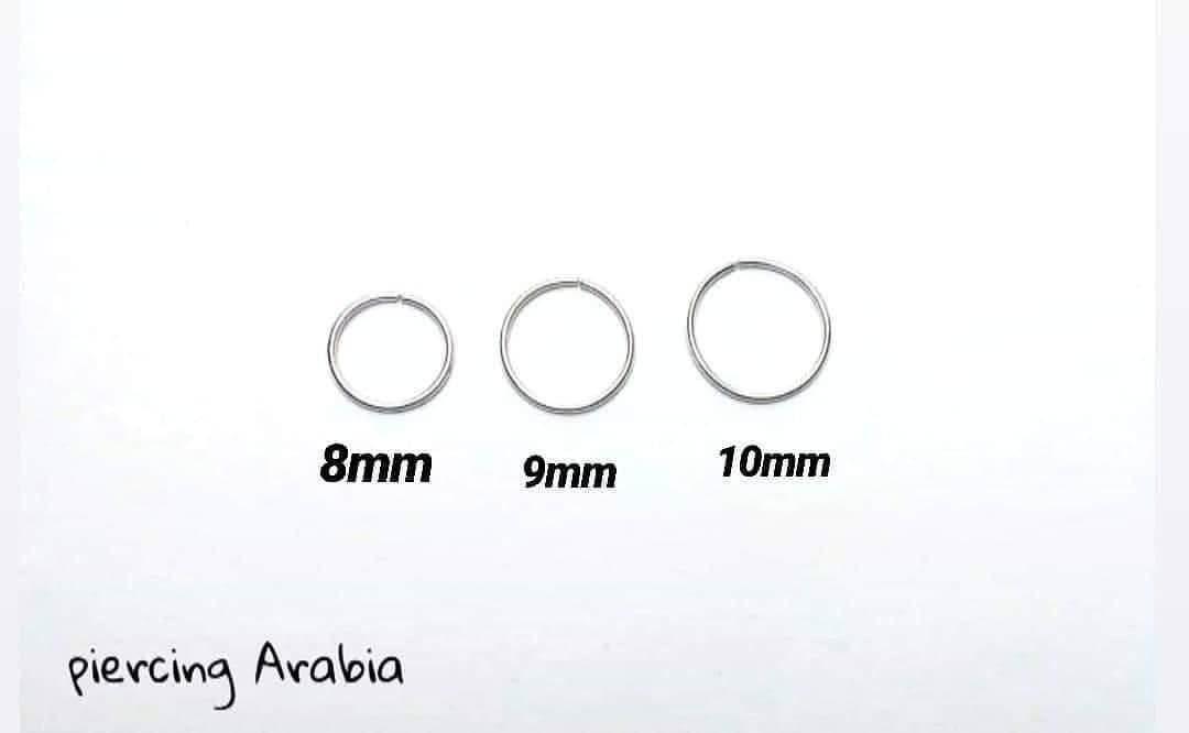 Silver nose hoop