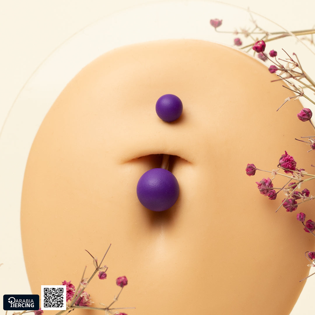Matte Colorful Belly Piercing